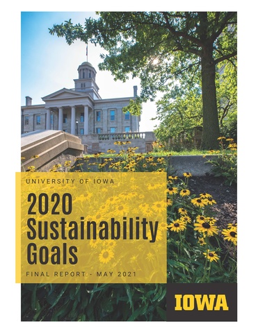 Cover to 2020 Sustainability Goals Report